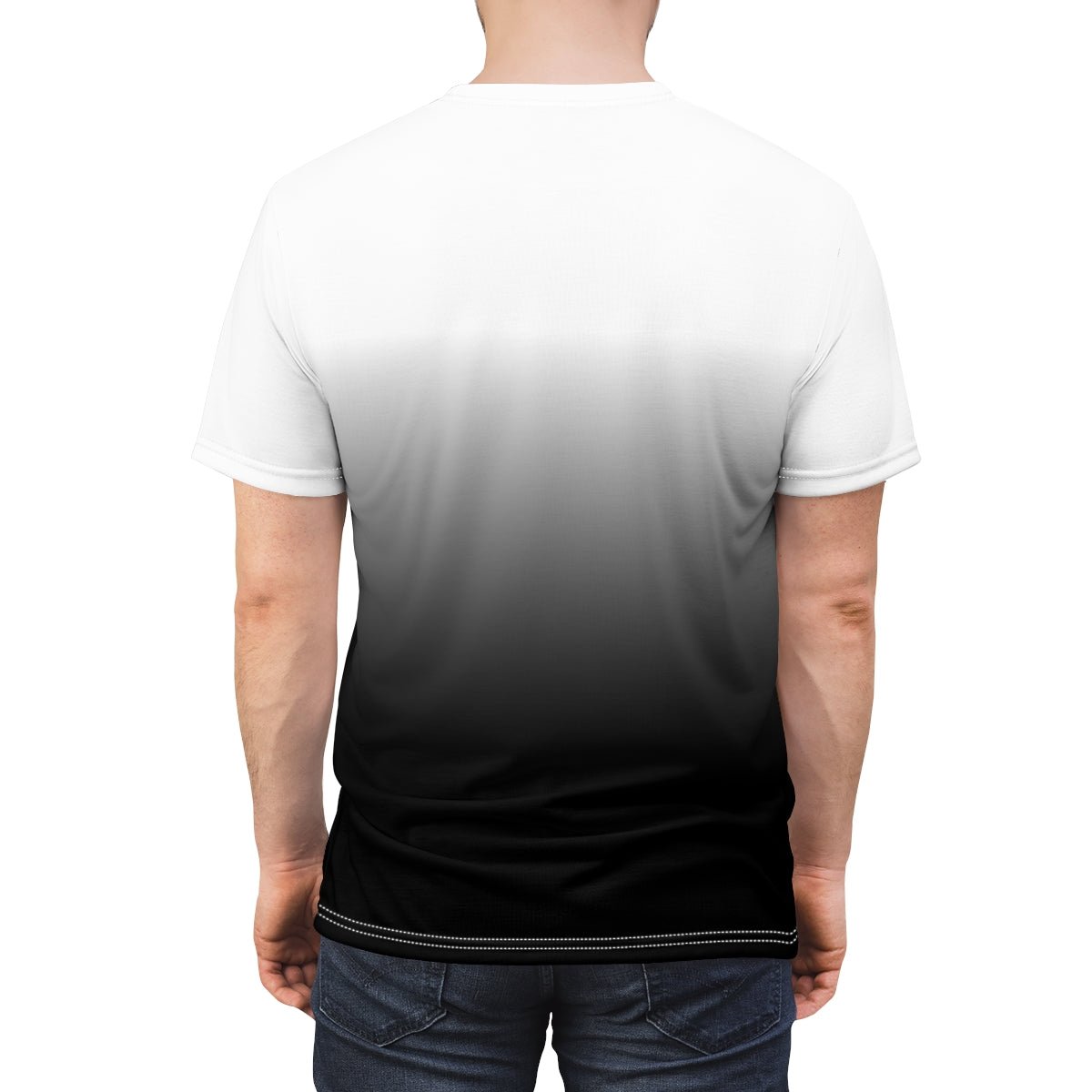 Model wearing the Tag-Less Jersey T-Shirt for a casual everyday look