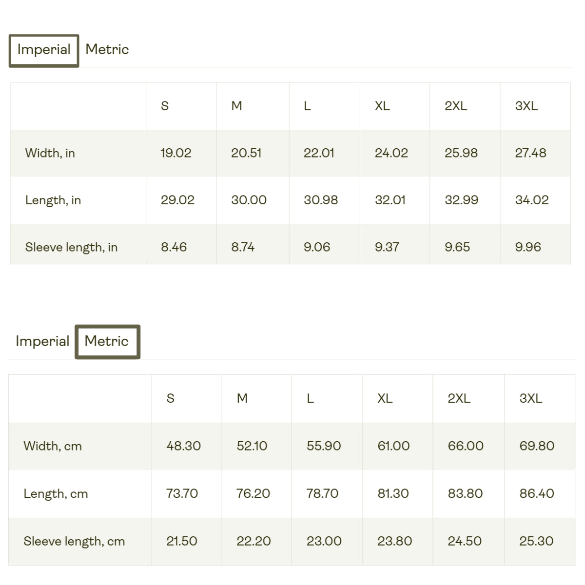 Volonte Chic Collection Tag-Less Polyester Jersey T-Shirt Men's-Unisex Size Chart