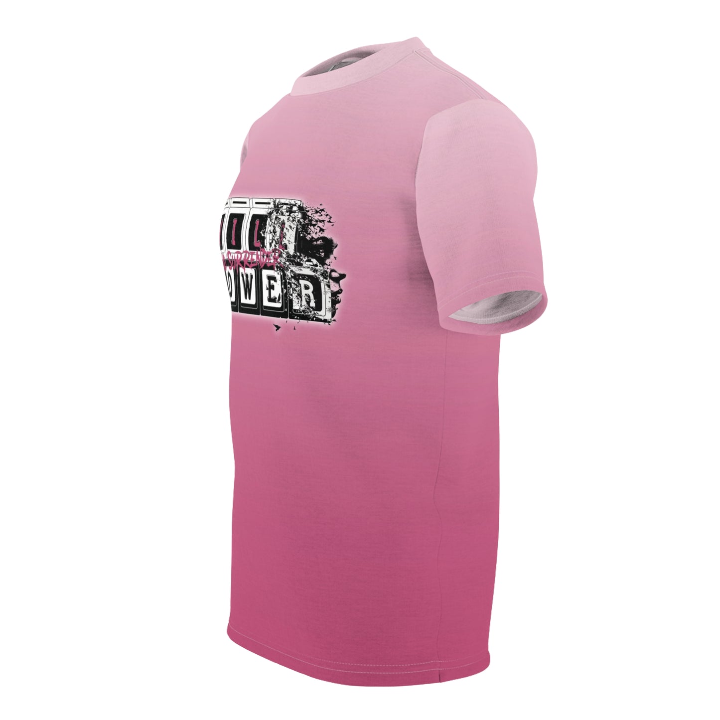 Side view of the Tag-Less Polyester Jersey T-Shirt showcasing its modern fit