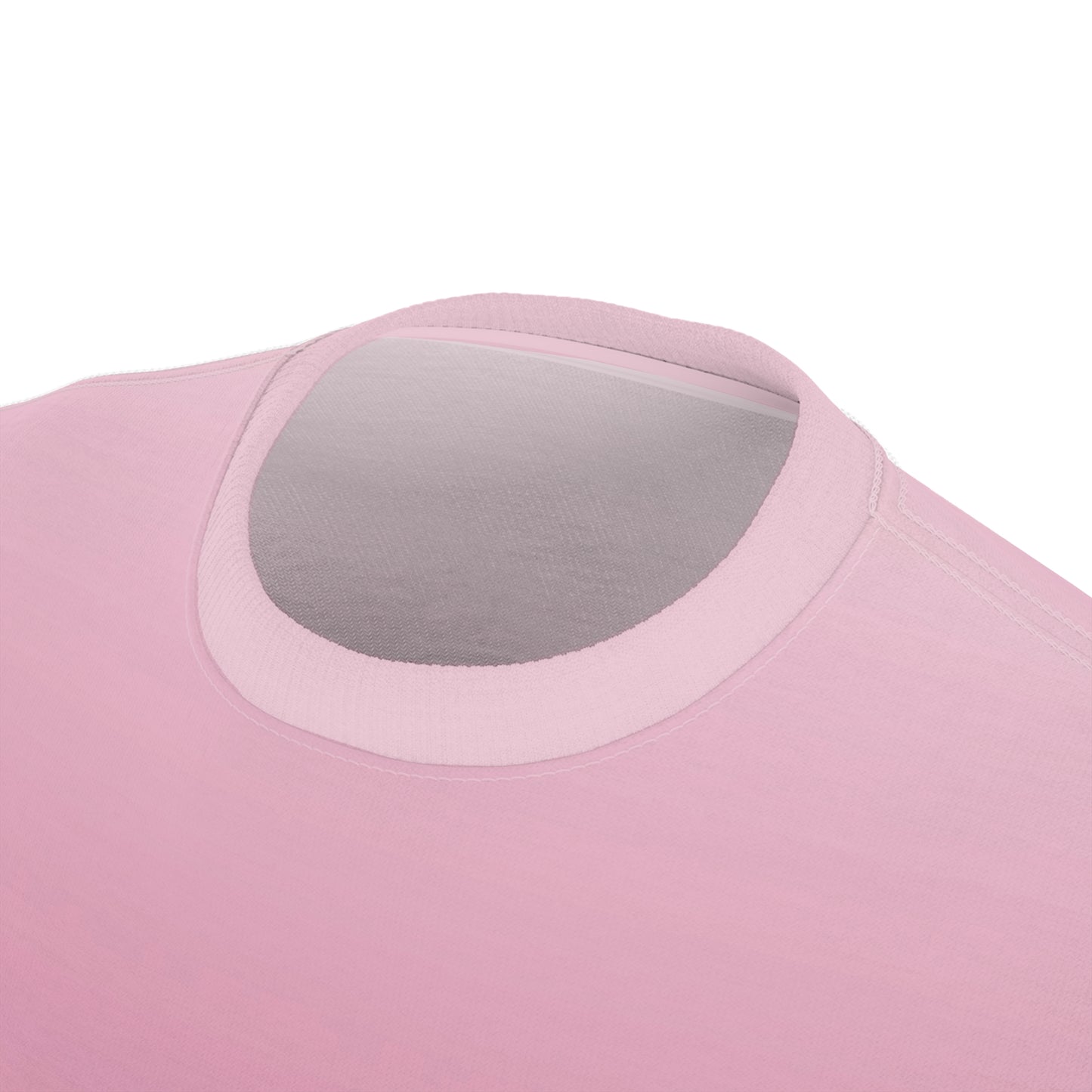 Close-up of the premium polyester fabric and stitching of the jersey t-shirt