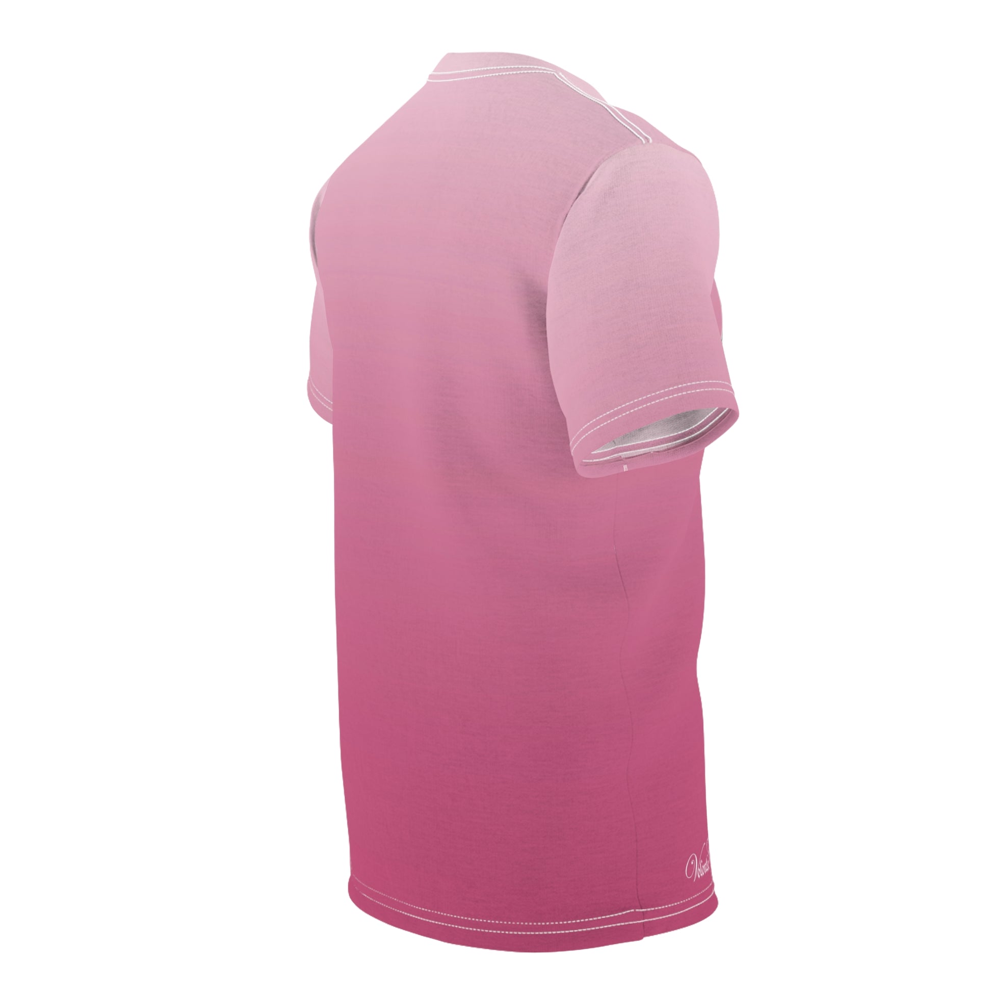 Side view of the Tag-Less Polyester Jersey T-Shirt showcasing its modern fit