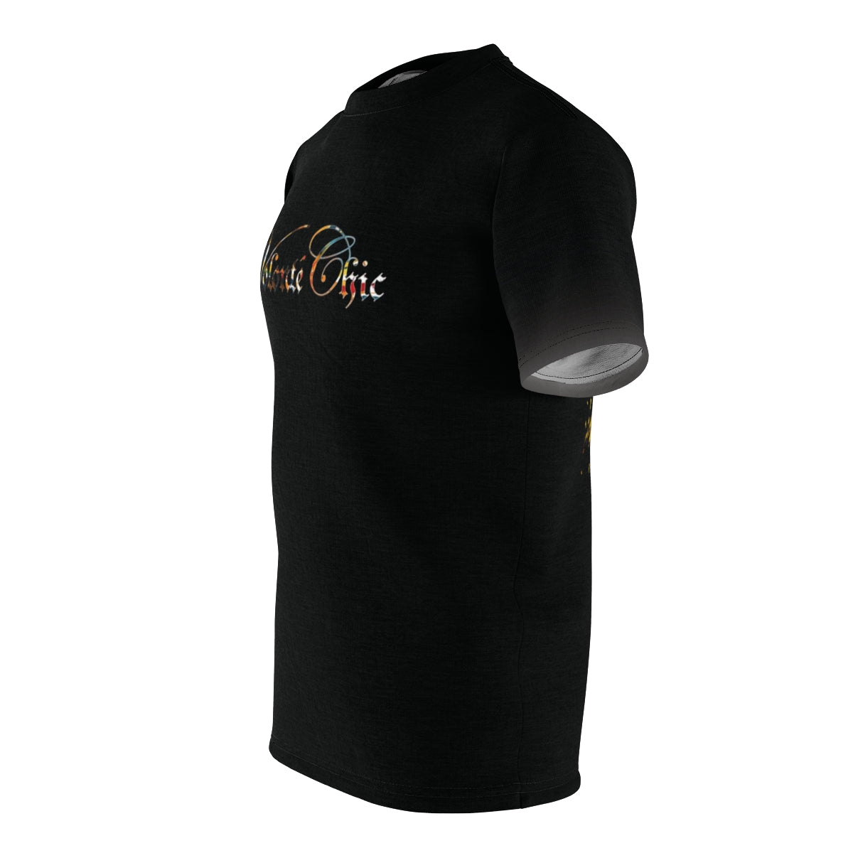 Side profile of the Tag-Less Jersey T-Shirt showcasing a relaxed fit