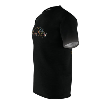 Side profile of the Tag-Less Jersey T-Shirt showcasing a relaxed fit
