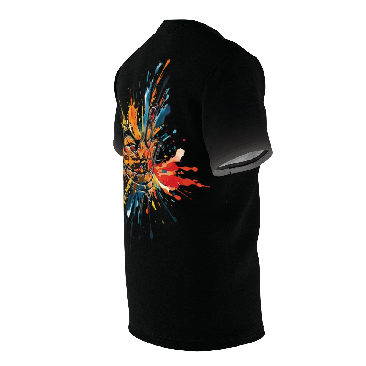 Side profile of the Tag-Less Jersey T-Shirt showcasing a relaxed fit
