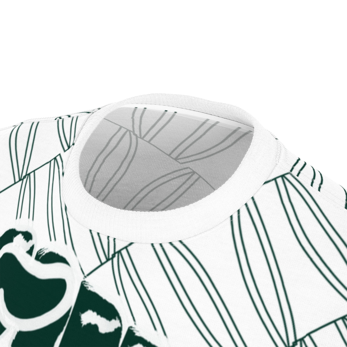 Close-up of the premium polyester fabric and seamless stitching
